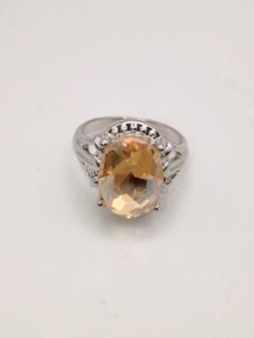 Women's Gold Crystal Alloy Glass Fashion Ring U.S Size 7